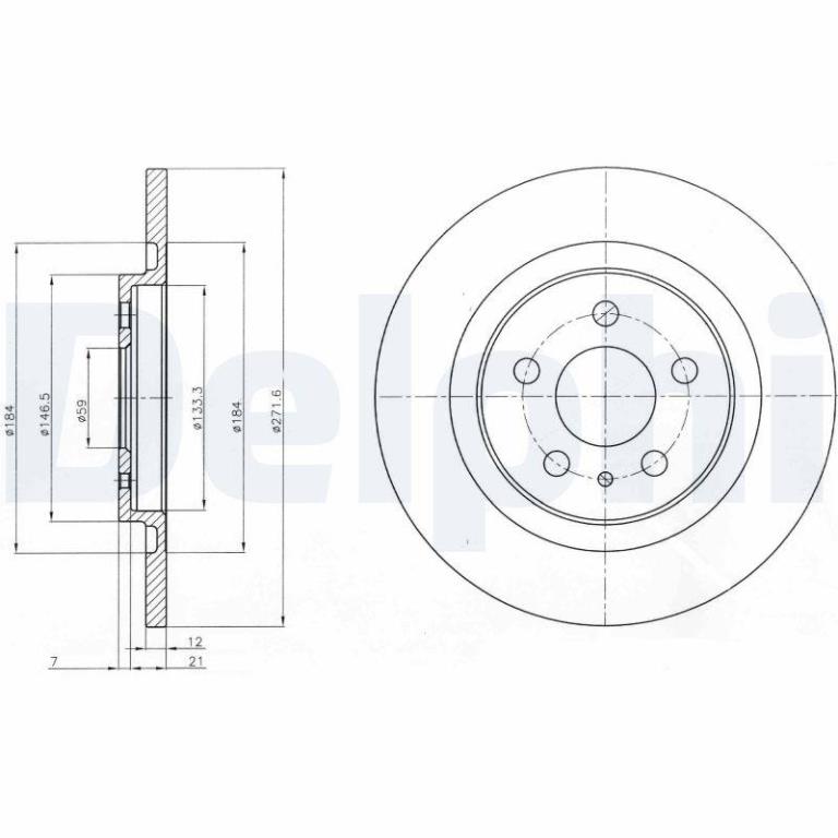 Disques de frein DELPHI ref. BG3741