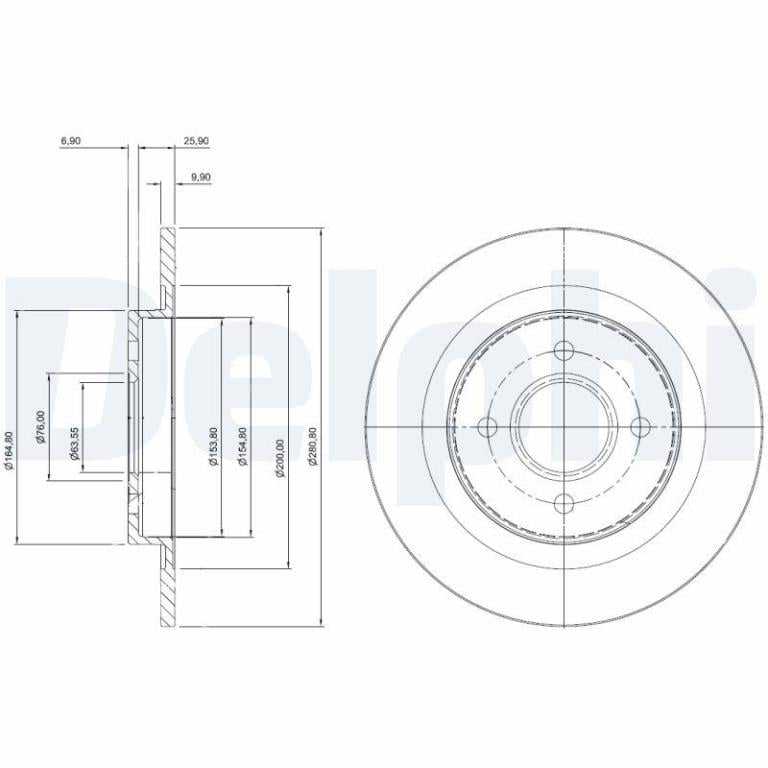 Discos de freno DELPHI BG3743