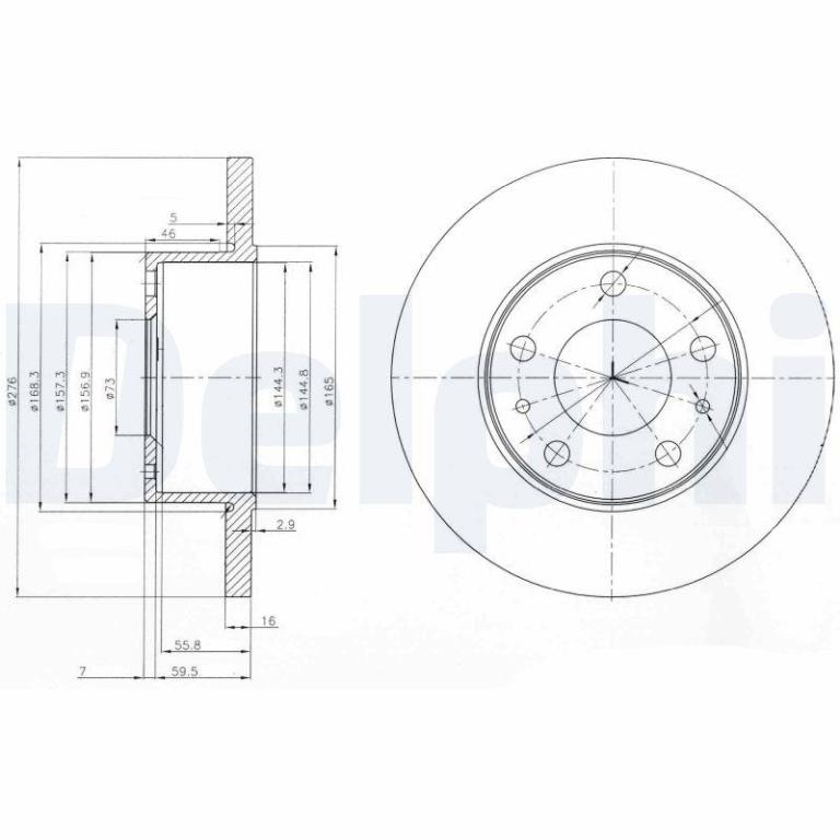 Disques de frein DELPHI BG3751