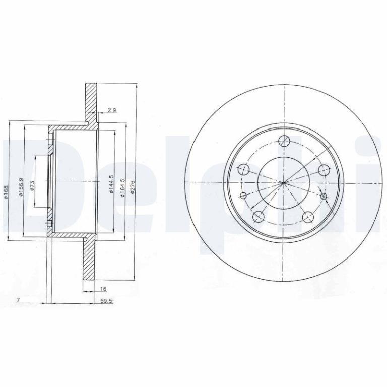 Disques de frein DELPHI BG3753