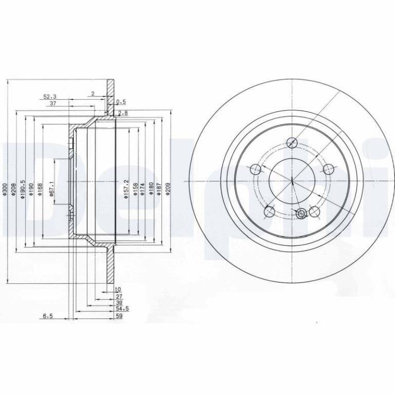 Disques de frein DELPHI BG3757