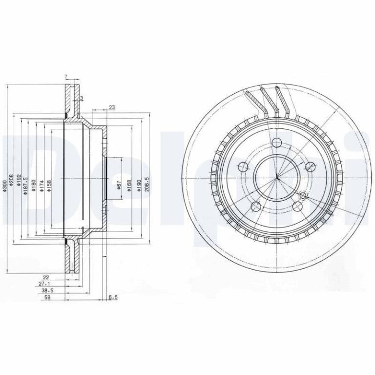 Disques de frein DELPHI BG3758