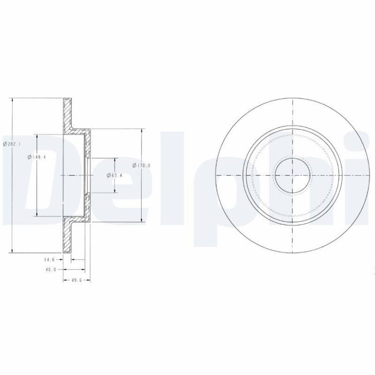Disques de frein DELPHI BG3761