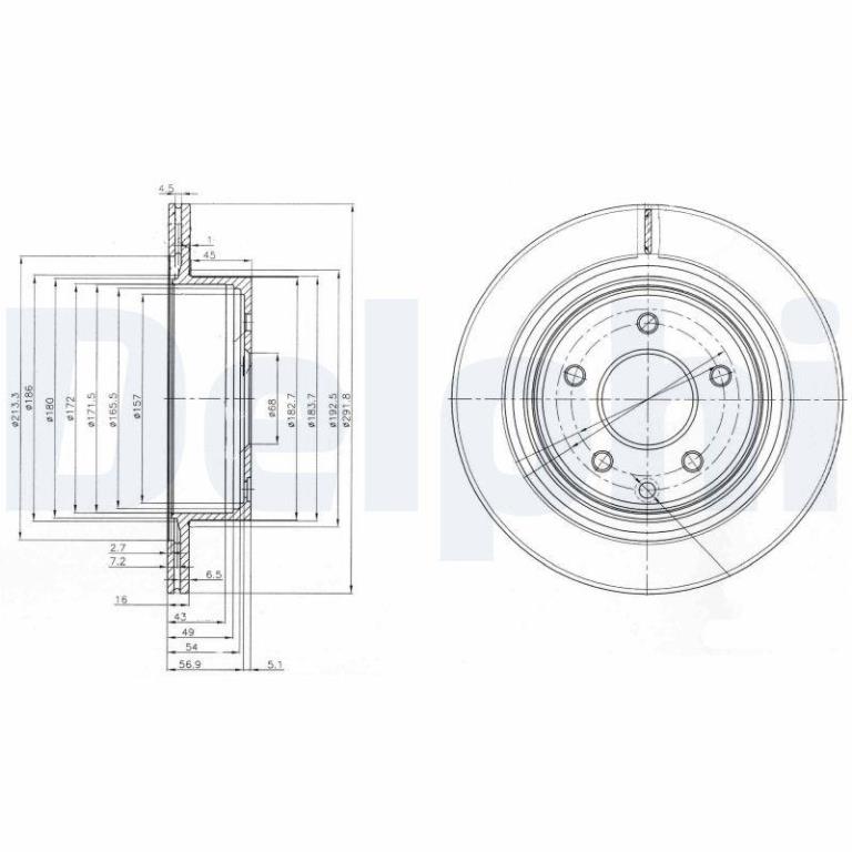Disques de frein DELPHI BG3765C