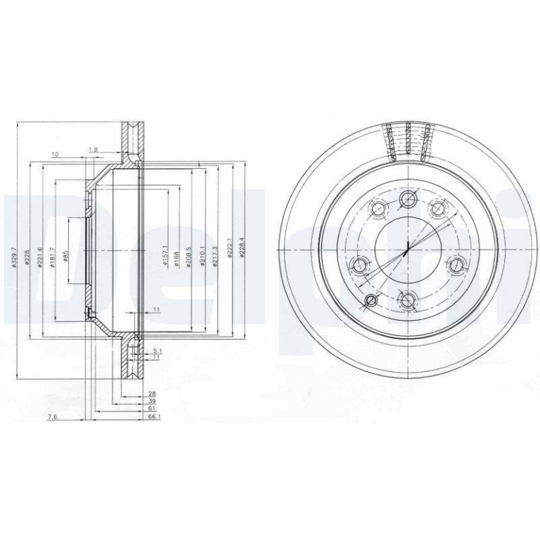Disques de frein DELPHI BG3775C