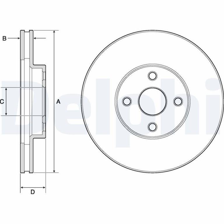 Disques de frein DELPHI BG3780