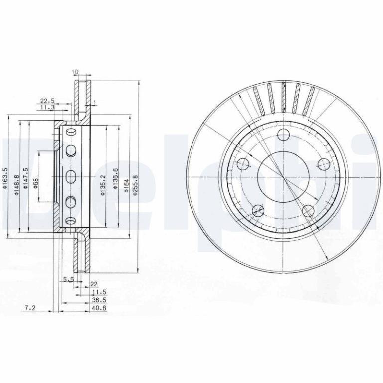 Disques de frein DELPHI BG3785