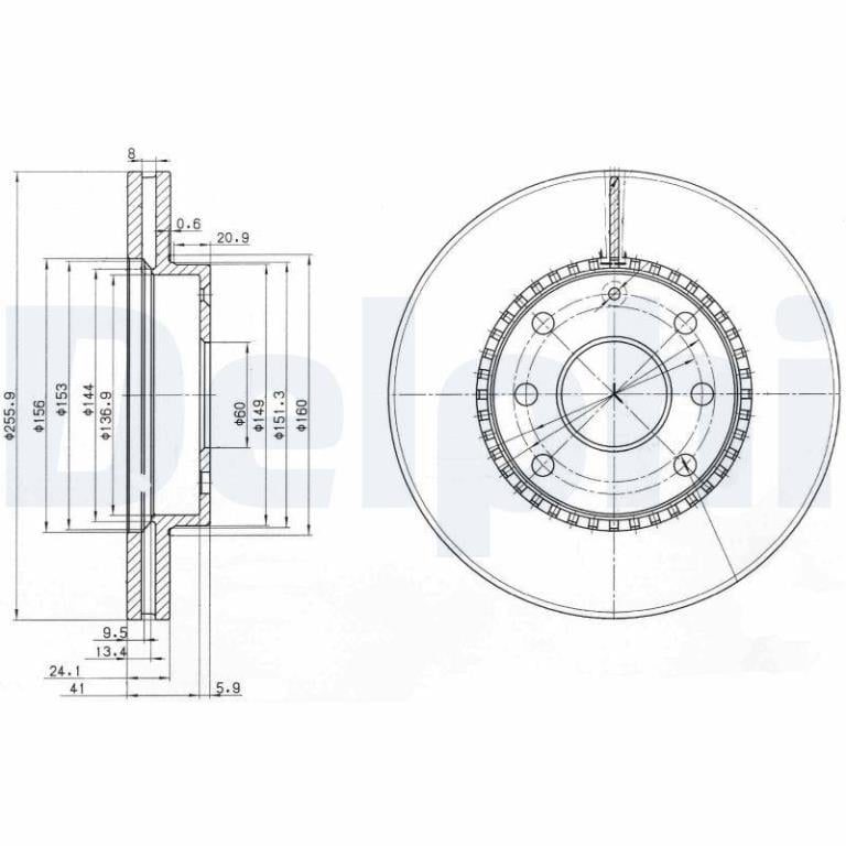 Disques de frein DELPHI BG3790