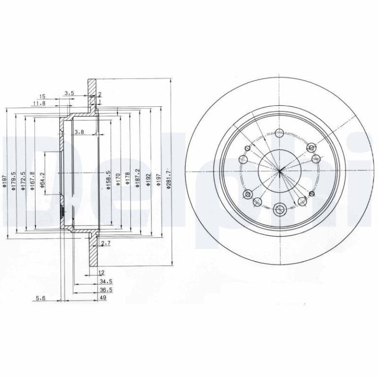Disques de frein DELPHI BG3797