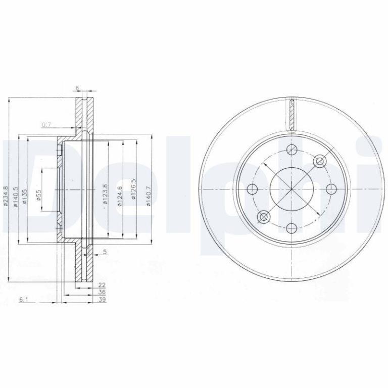 Disques de frein DELPHI ref. BG3802