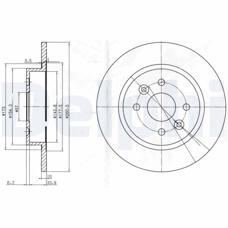 Disques de frein DELPHI BG3804