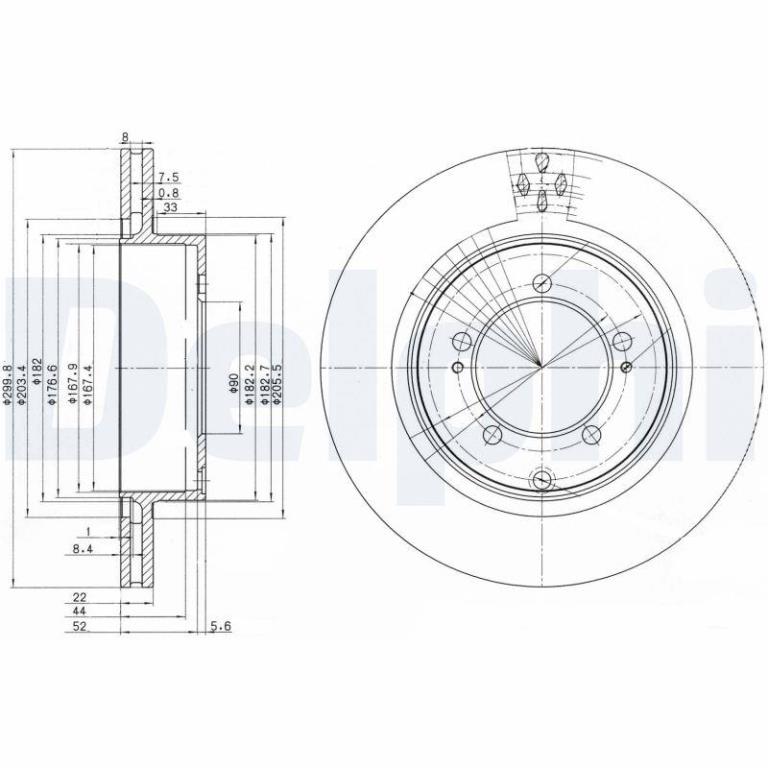 Disques de frein DELPHI BG3811
