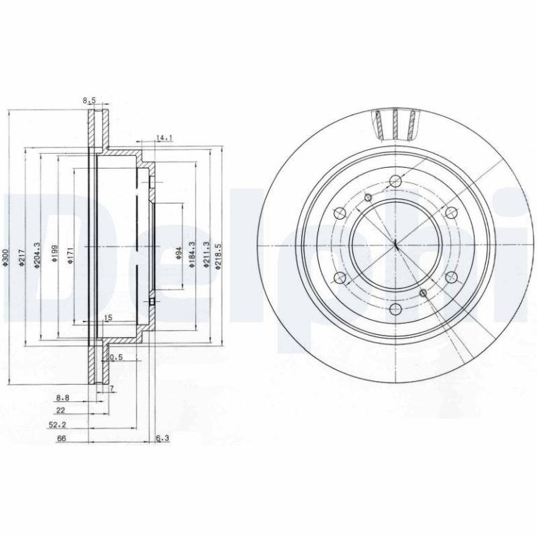 Disques de frein DELPHI BG3813