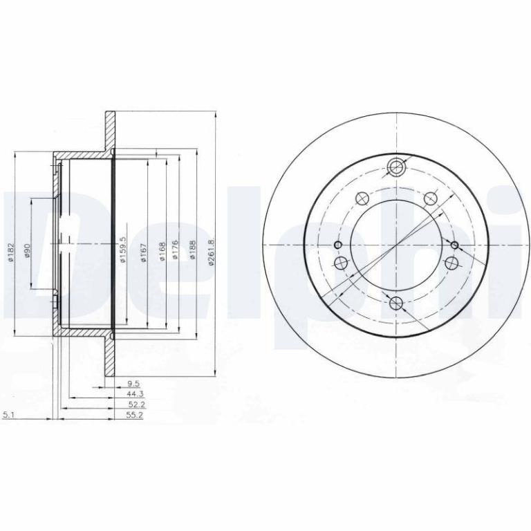 Disques de frein DELPHI ref. BG3815