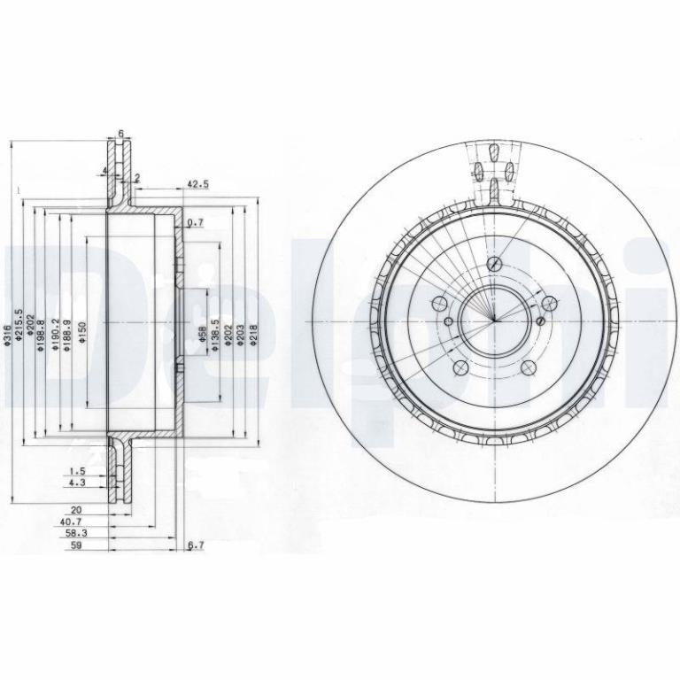 Discos de freno DELPHI BG3819