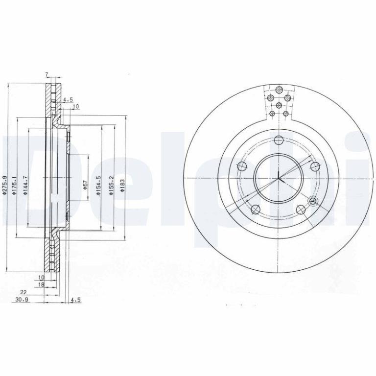 Disques de frein DELPHI BG3829