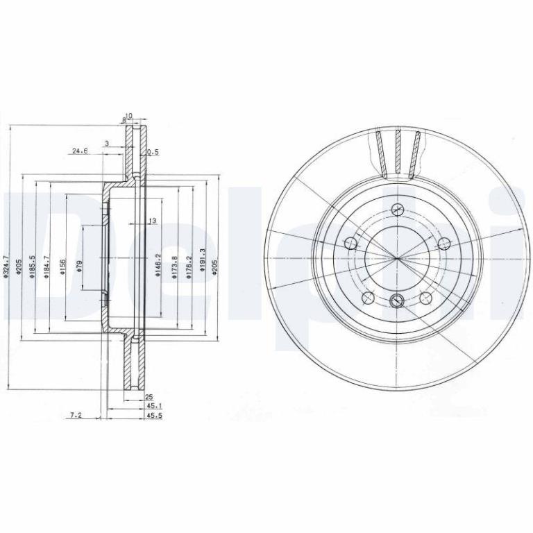Disques de frein DELPHI BG3830