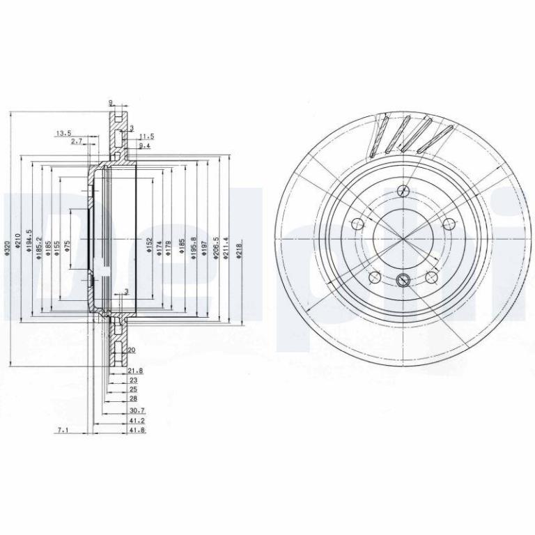 Disques de frein DELPHI BG3831