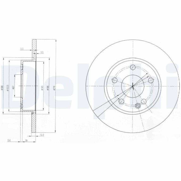 Disques de frein DELPHI ref. BG3840