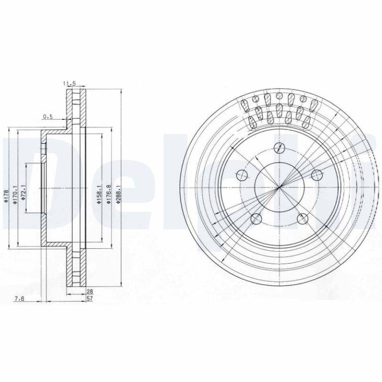 Disques de frein DELPHI BG3846