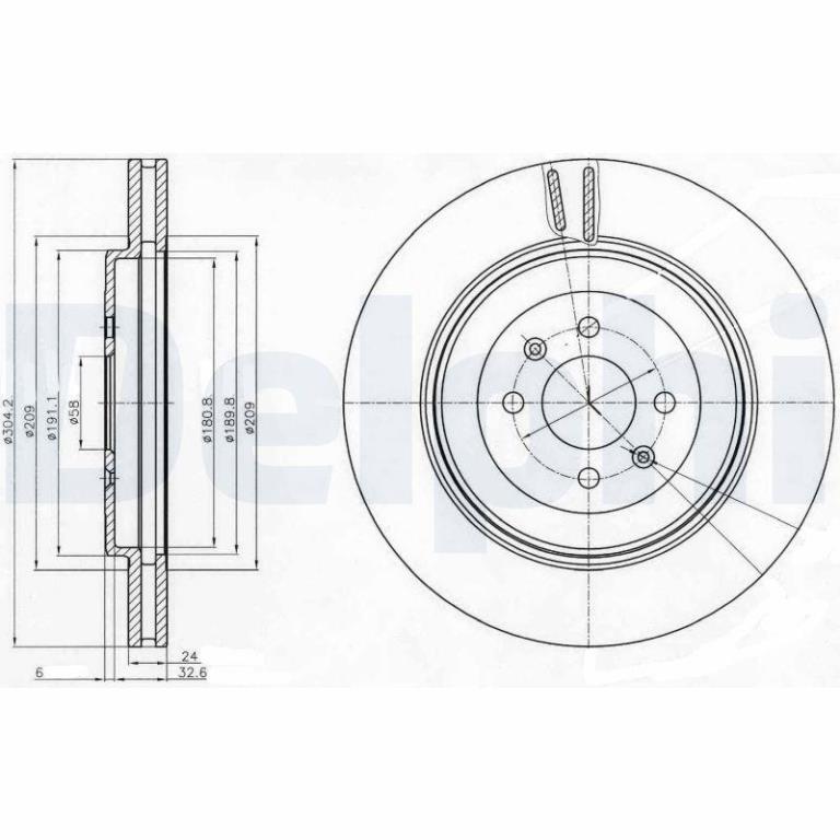 Disques de frein DELPHI BG3854