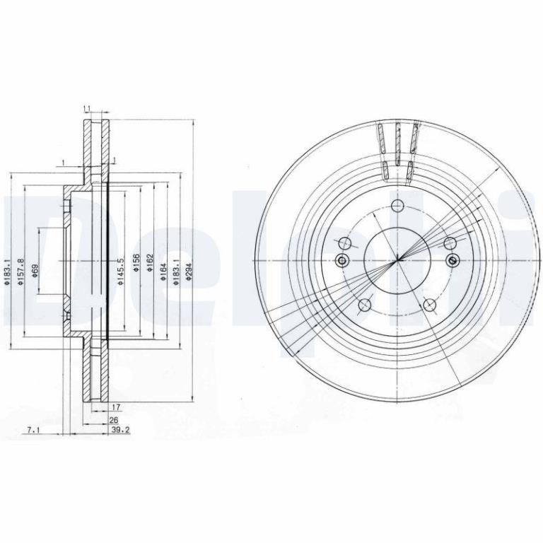 Disques de frein DELPHI ref. BG3860