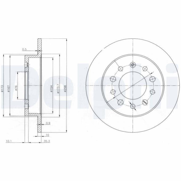 Disques de frein DELPHI BG3862