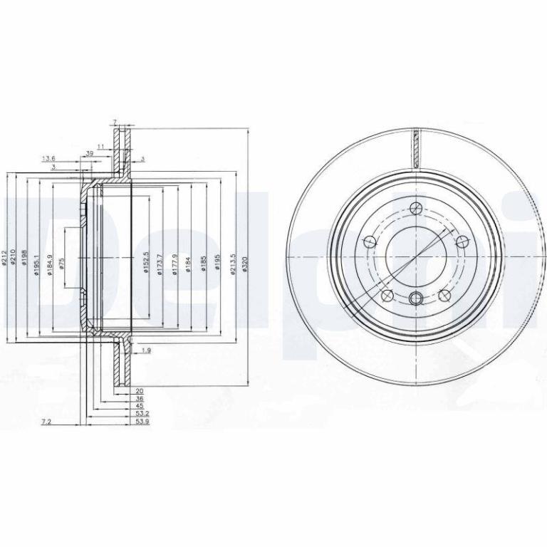 Disques de frein DELPHI BG3872