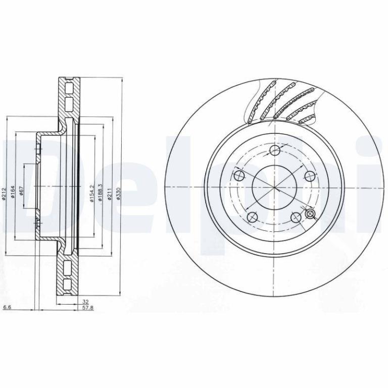Disques de frein DELPHI BG3877