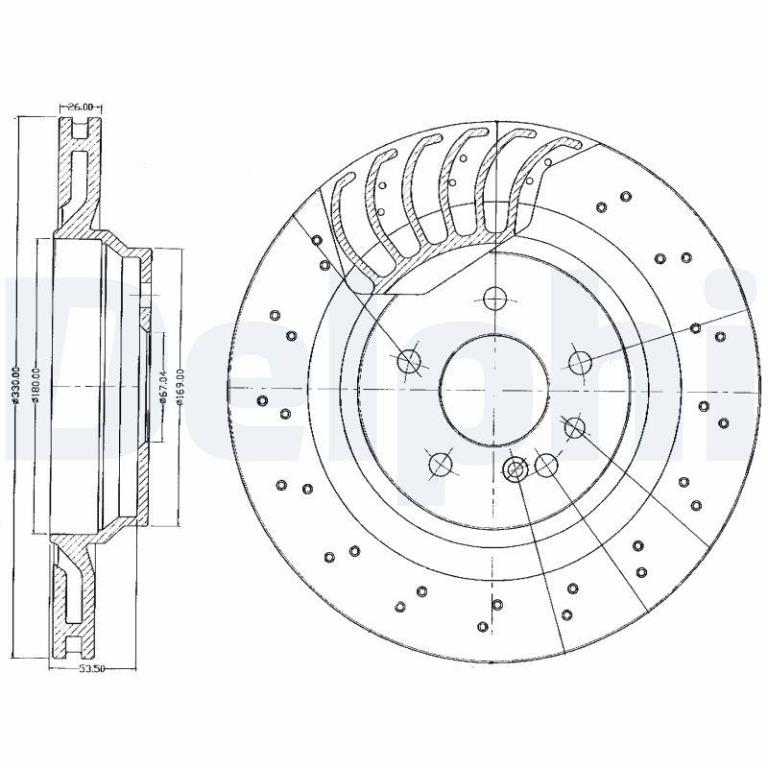 Disques de frein DELPHI BG3880