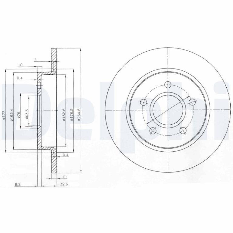 Disques de frein DELPHI ref. BG3896