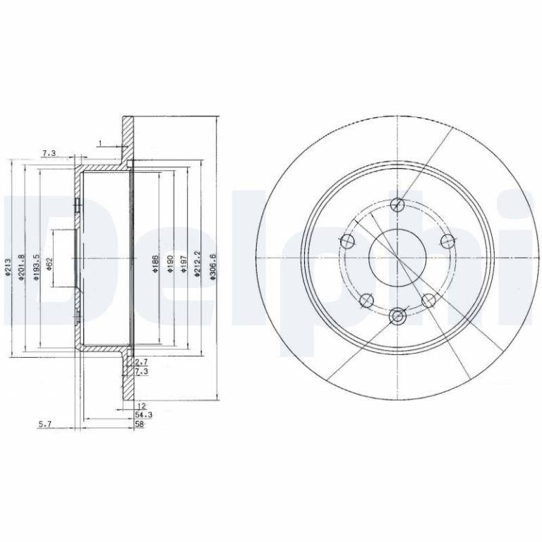 Disques de frein DELPHI ref. BG3907