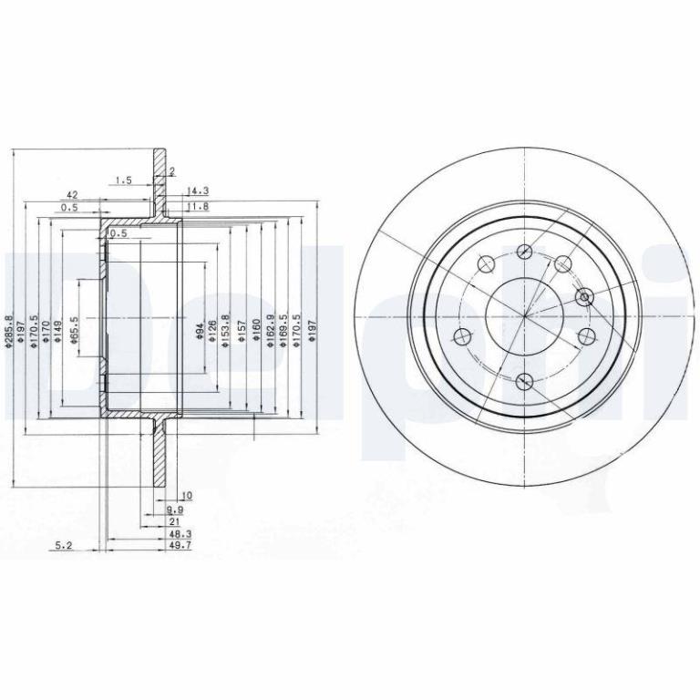 Disques de frein DELPHI BG3908C