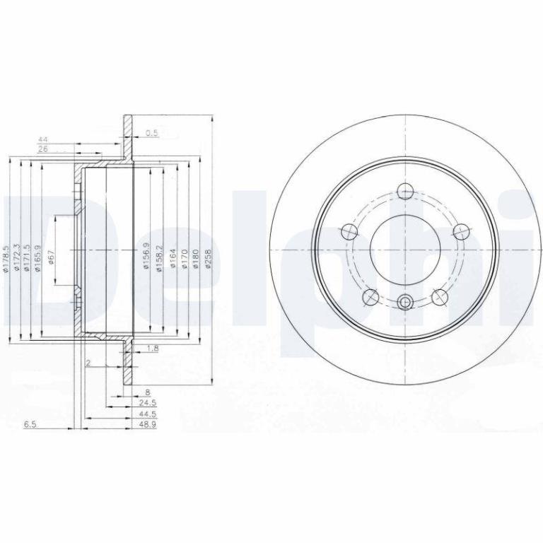 Disques de frein DELPHI BG3910C