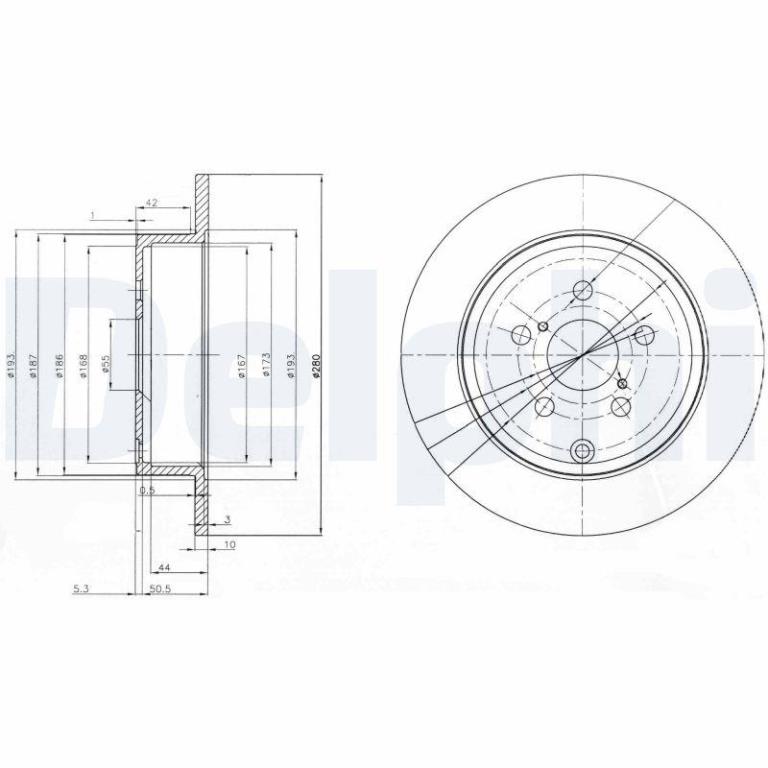Disques de frein DELPHI BG3912