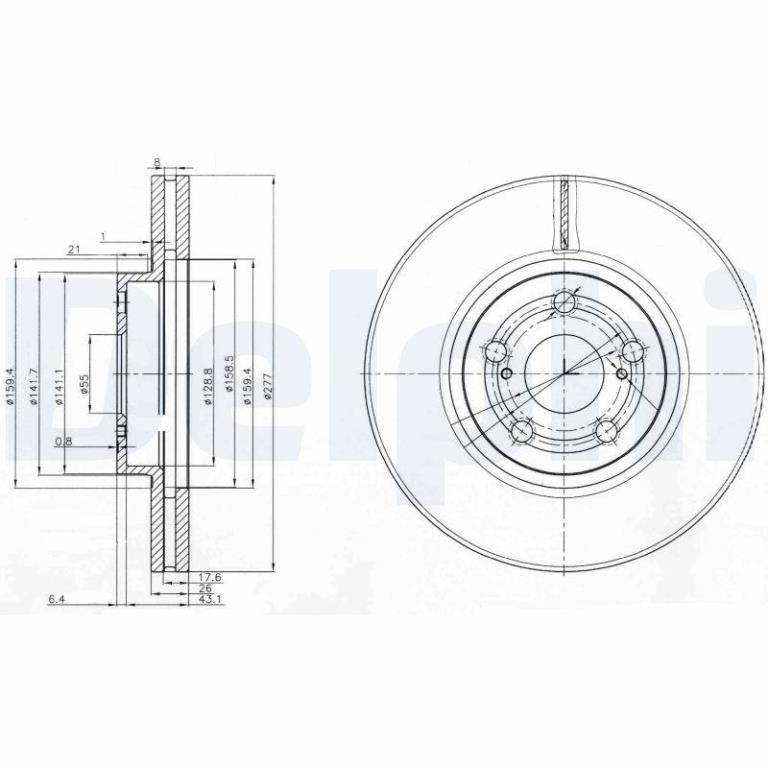 Disques de frein DELPHI ref. BG3913