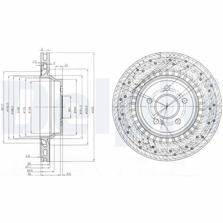 Disques de frein DELPHI BG3917
