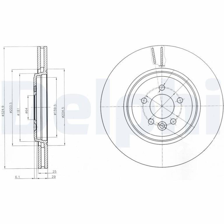 Disques de frein DELPHI ref. BG3918