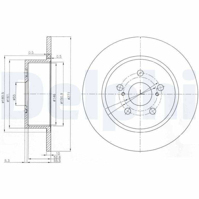 Disques de frein DELPHI BG3922