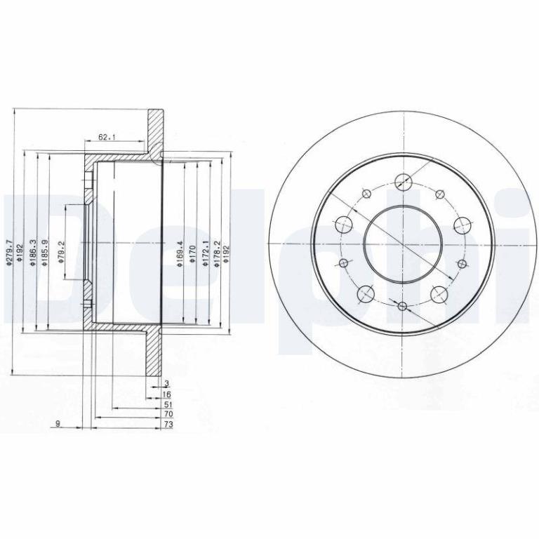 Disques de frein DELPHI ref. BG3923