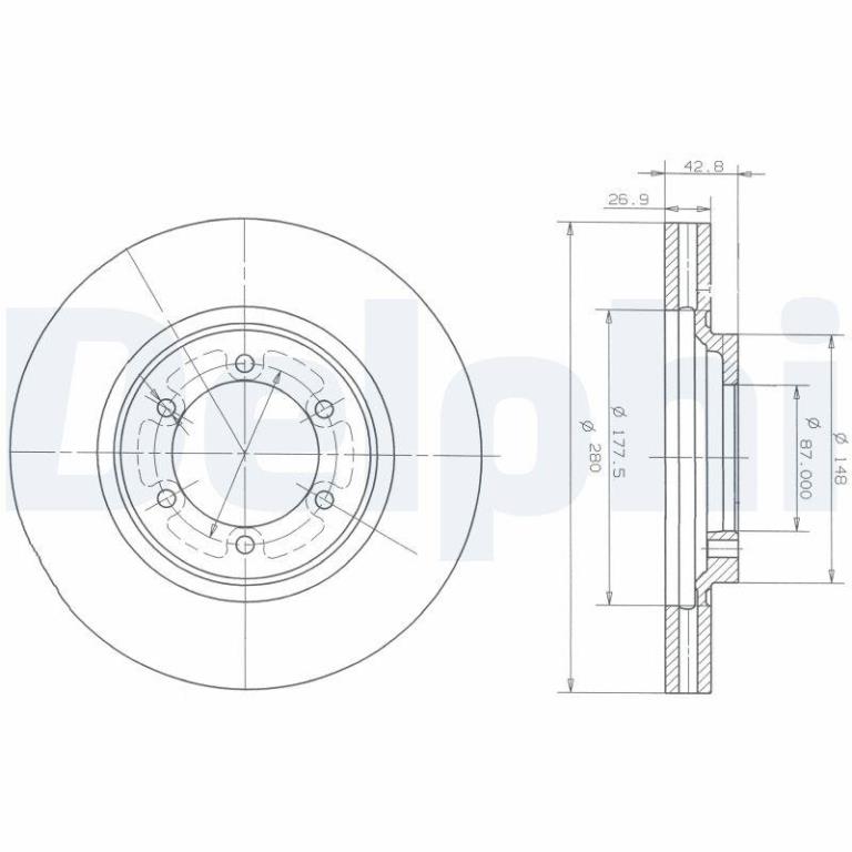 Disques de frein DELPHI BG3936