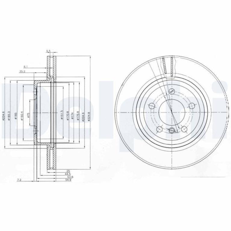 Disques de frein DELPHI BG3938