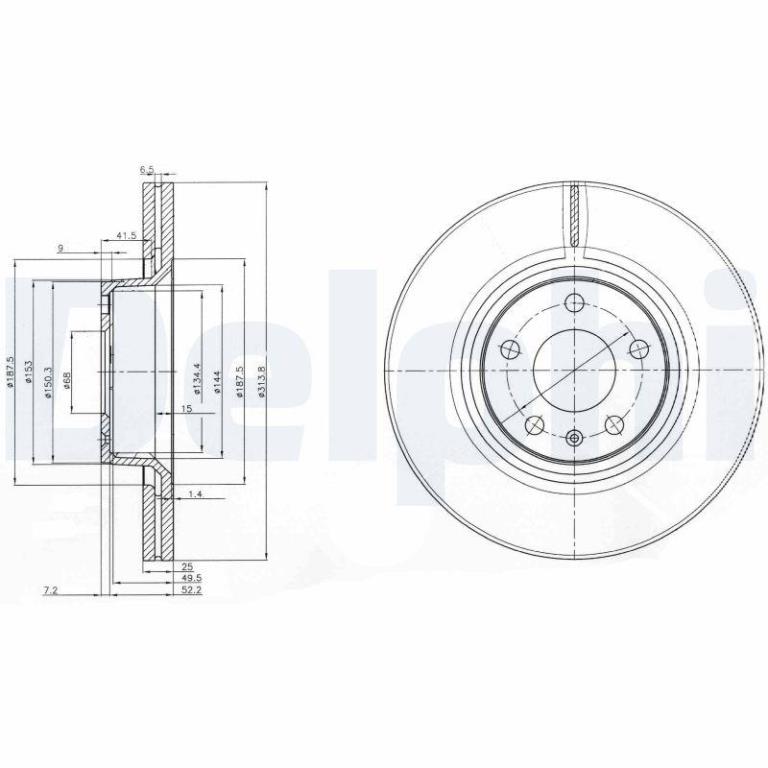 Disques de frein DELPHI BG3942
