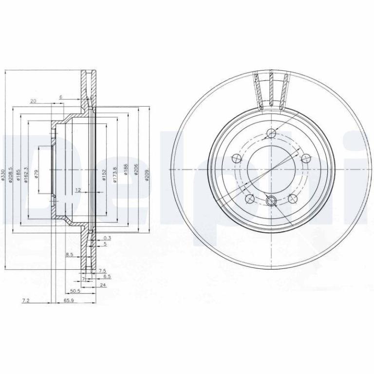 Disques de frein DELPHI BG3959