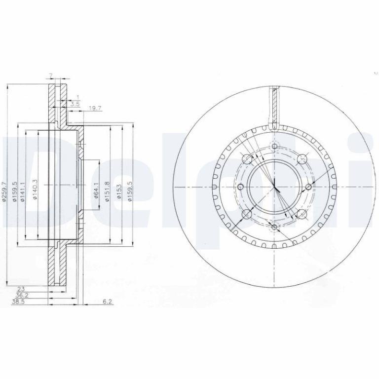Disques de frein DELPHI BG3965
