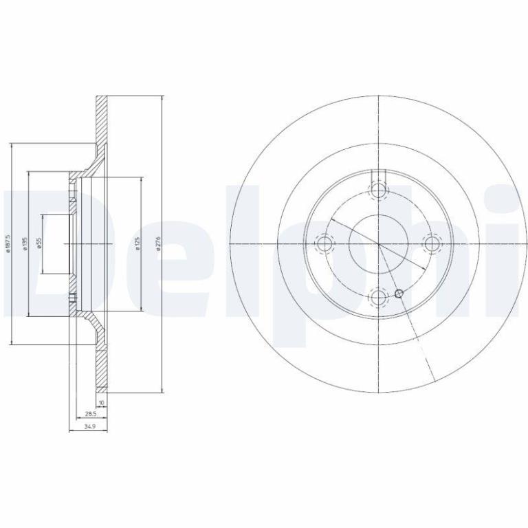 Disques de frein DELPHI BG3967