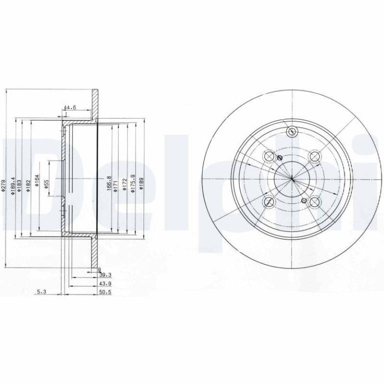 Disques de frein DELPHI BG3974