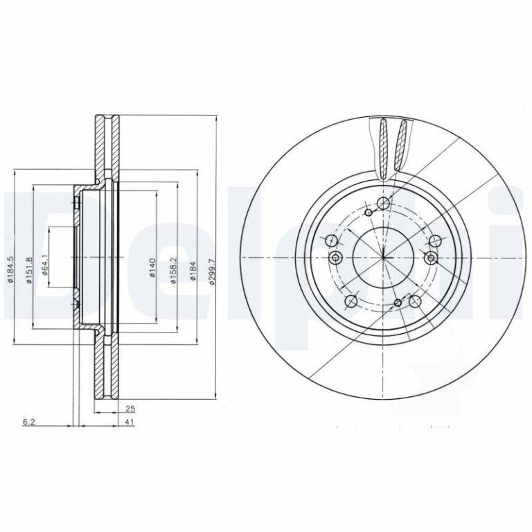 Disques de frein DELPHI ref. BG3978