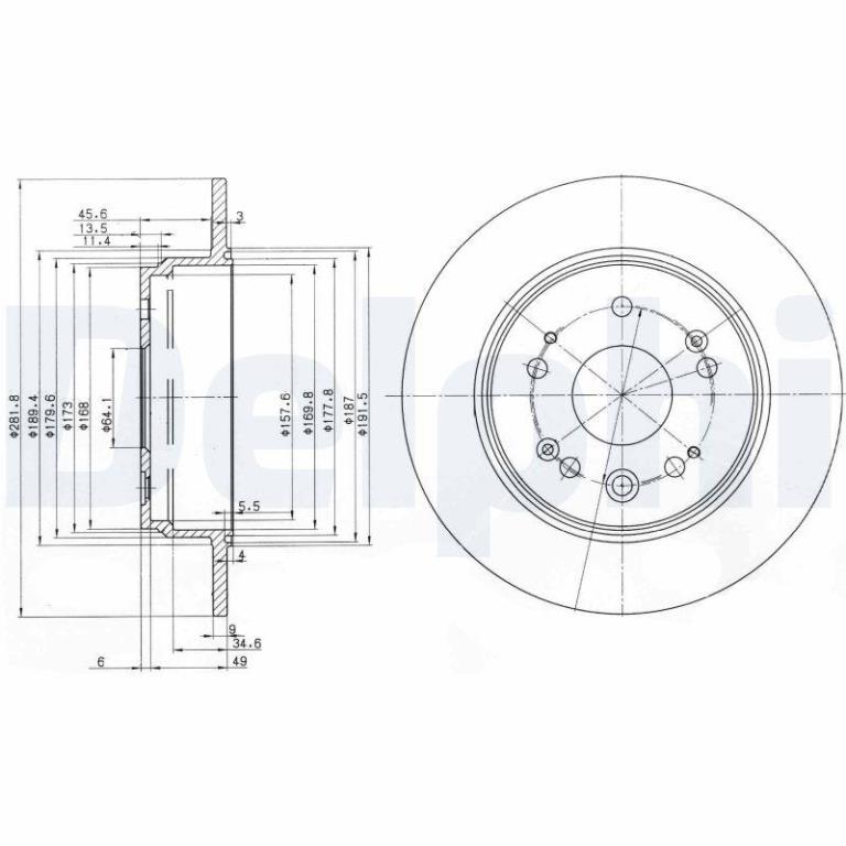 Disques de frein DELPHI BG3979