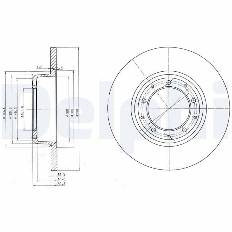 Disques de frein DELPHI BG3982C
